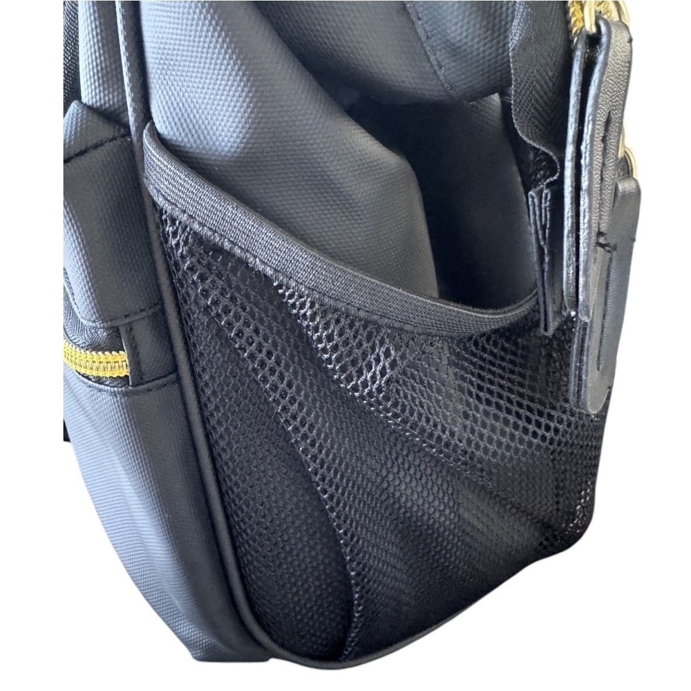 Kyreen Cooler Lunch Bag Unisex OS Black Nylon Crossbody Top Handle Gold Zip - Picture 7 of 13